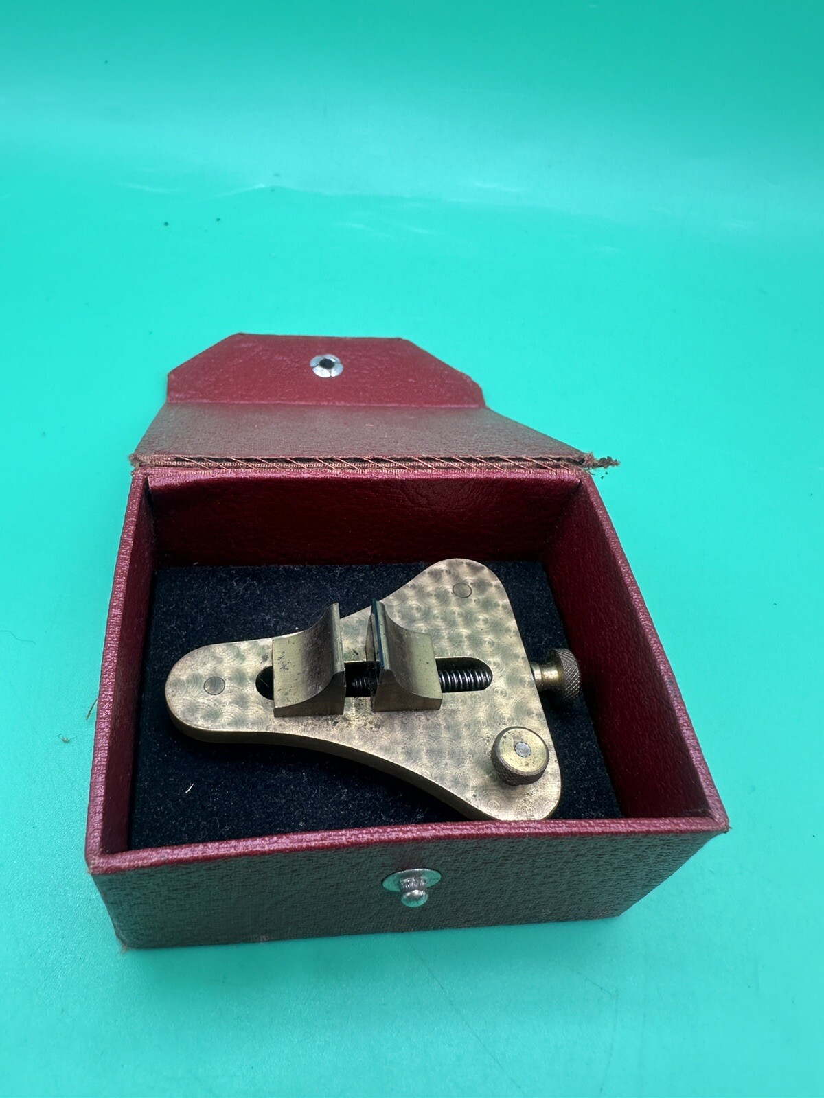 Vintage Newall Watchmaker Deluxe Brass~ Poising Tool w/ Ruby Jaws Made In USA Vintage Newall Watchmaker Deluxe Brass~ Poising Tool w/ Ruby Jaws Made In USA