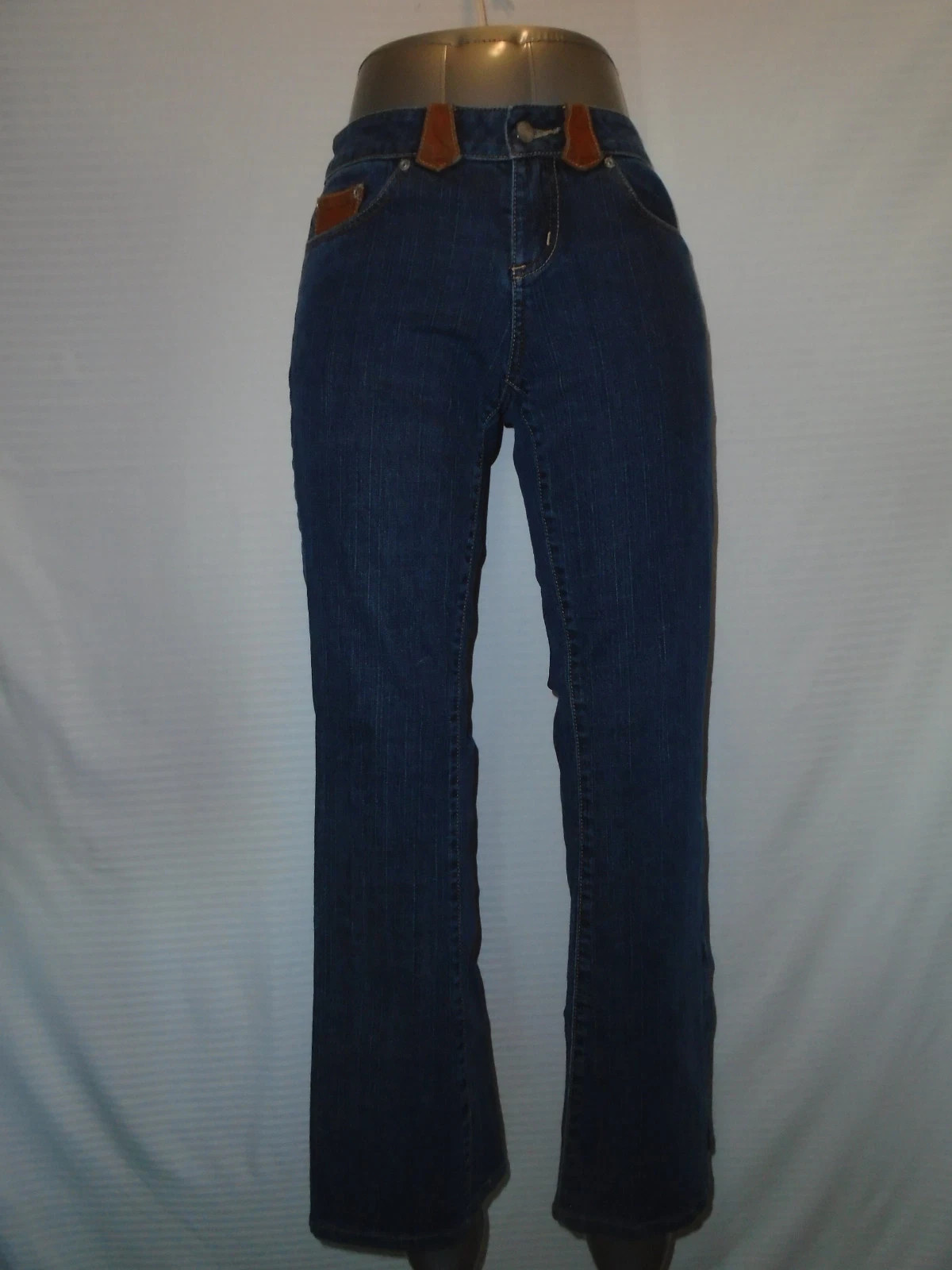 Cache Women\'s Baby Boot Cut Jeans Size 2 Suede Accents Cache Women\'s Baby Boot Cut Jeans Size 2 Suede Accents