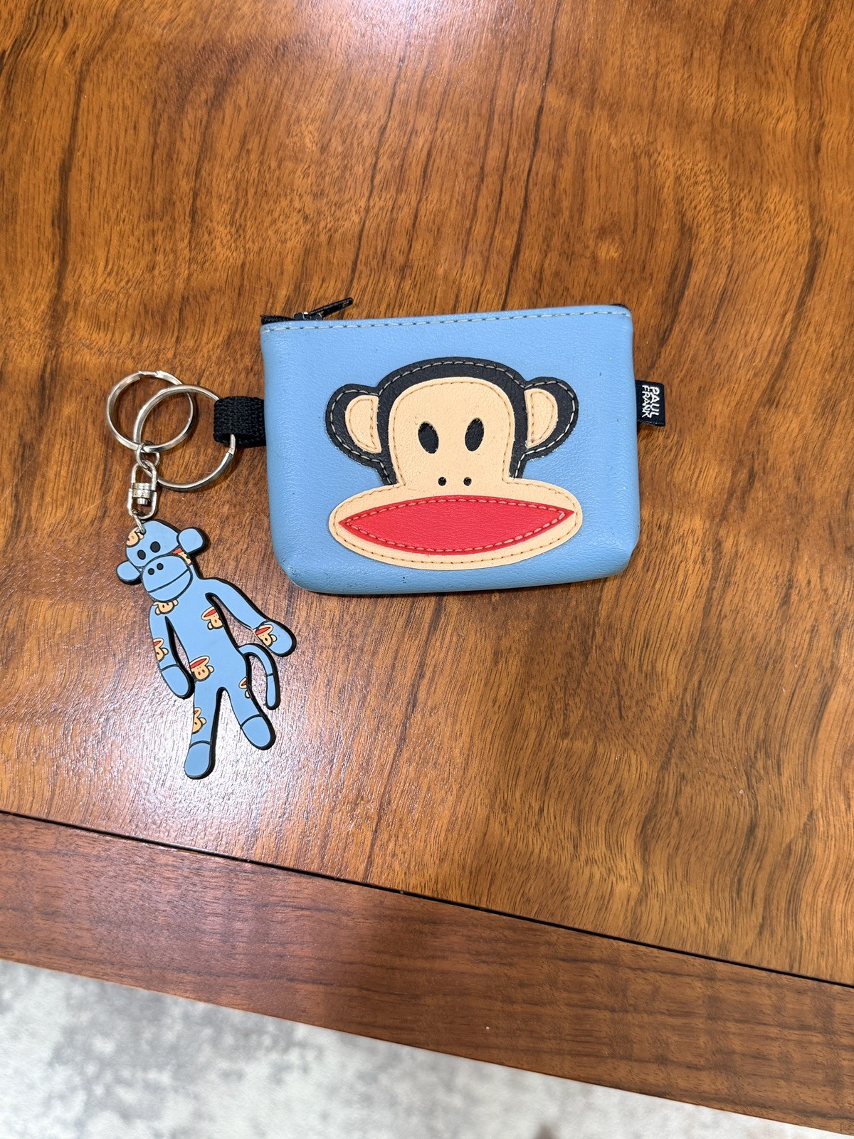 VINTAGE PAUL FRANK JULIUS COIN PURSE KEYCHAIN AND RUBBER BLUE CHIMP LATE 90’s VINTAGE PAUL FRANK JULIUS COIN PURSE KEYCHAIN AND RUBBER BLUE CHIMP LATE 90’s