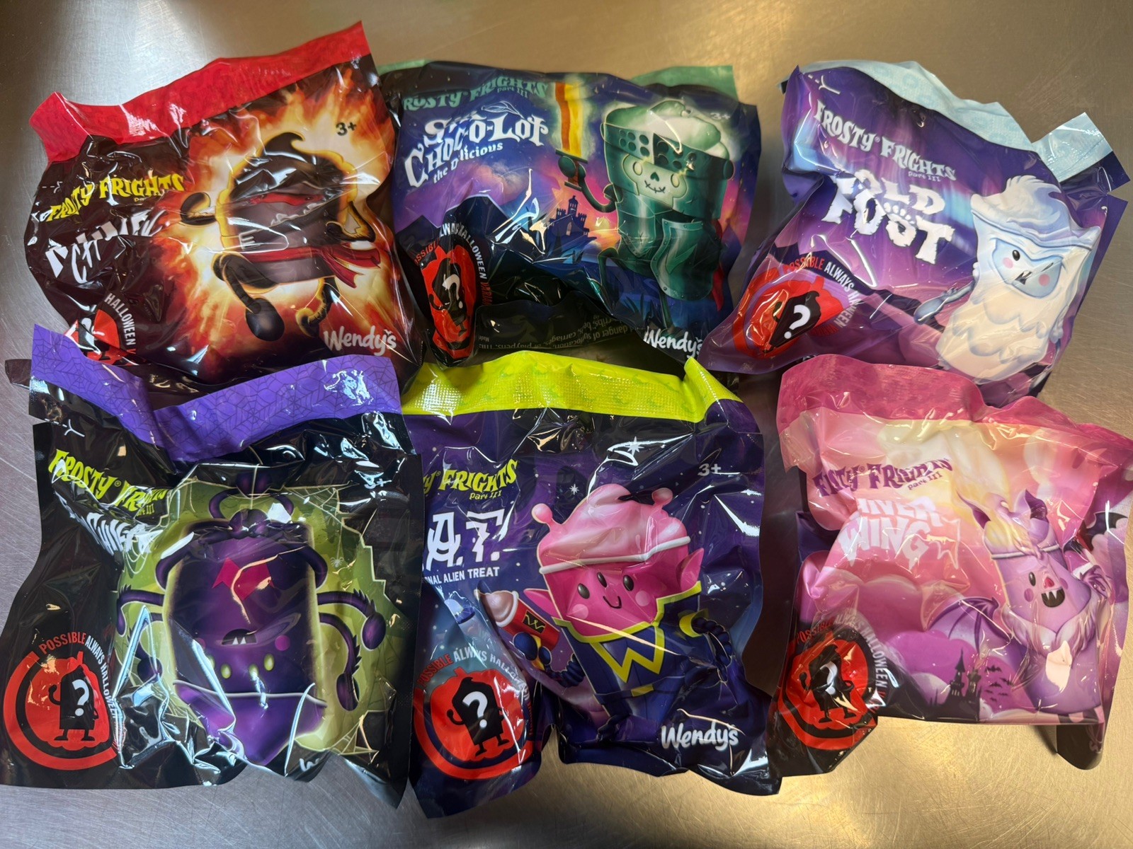 Wendy’s Frosty Frights Part 3 Kids Meal Toys 2026 Full Set of 6 SEALED NEW Wendy’s Frosty Frights Part 3 Kids Meal Toys 2026 Full Set of 6 SEALED NEW