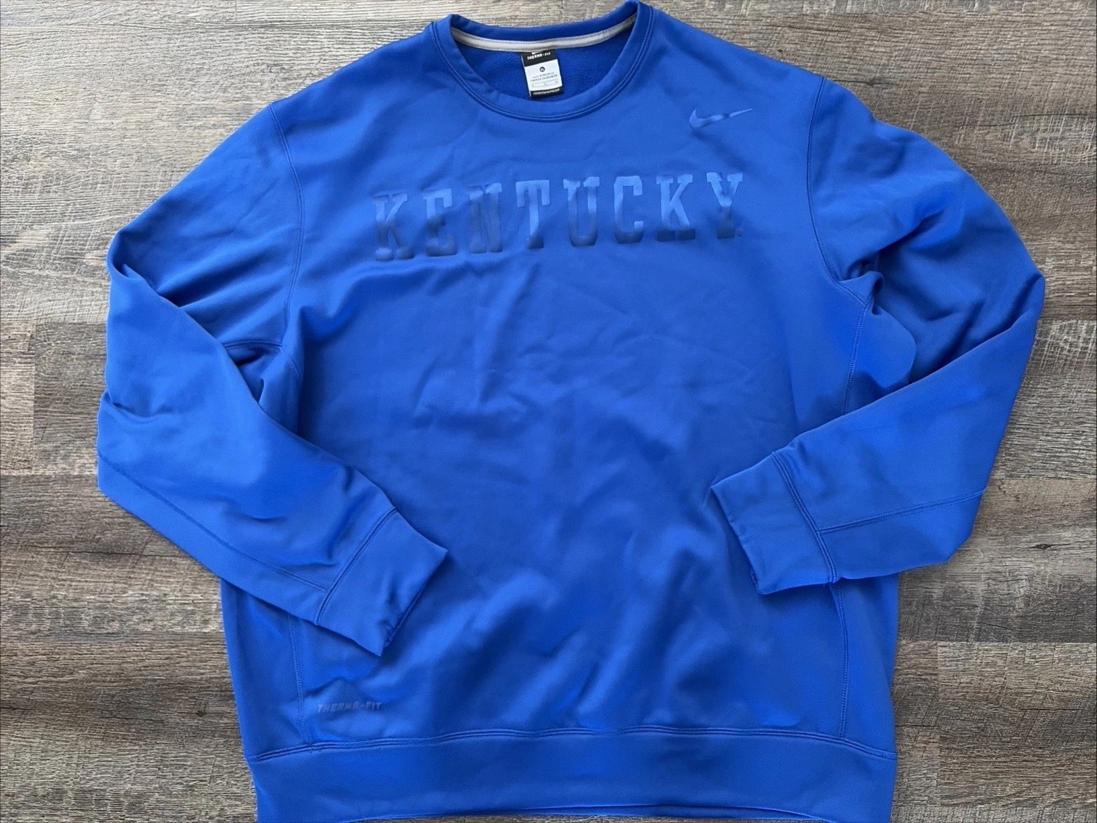 Nike Therma-Fit Kentucky Wildcats Pullover Crewneck Sweatshirt Men\'s XL Blue Nike Therma-Fit Kentucky Wildcats Pullover Crewneck Sweatshirt Men\'s XL Blue