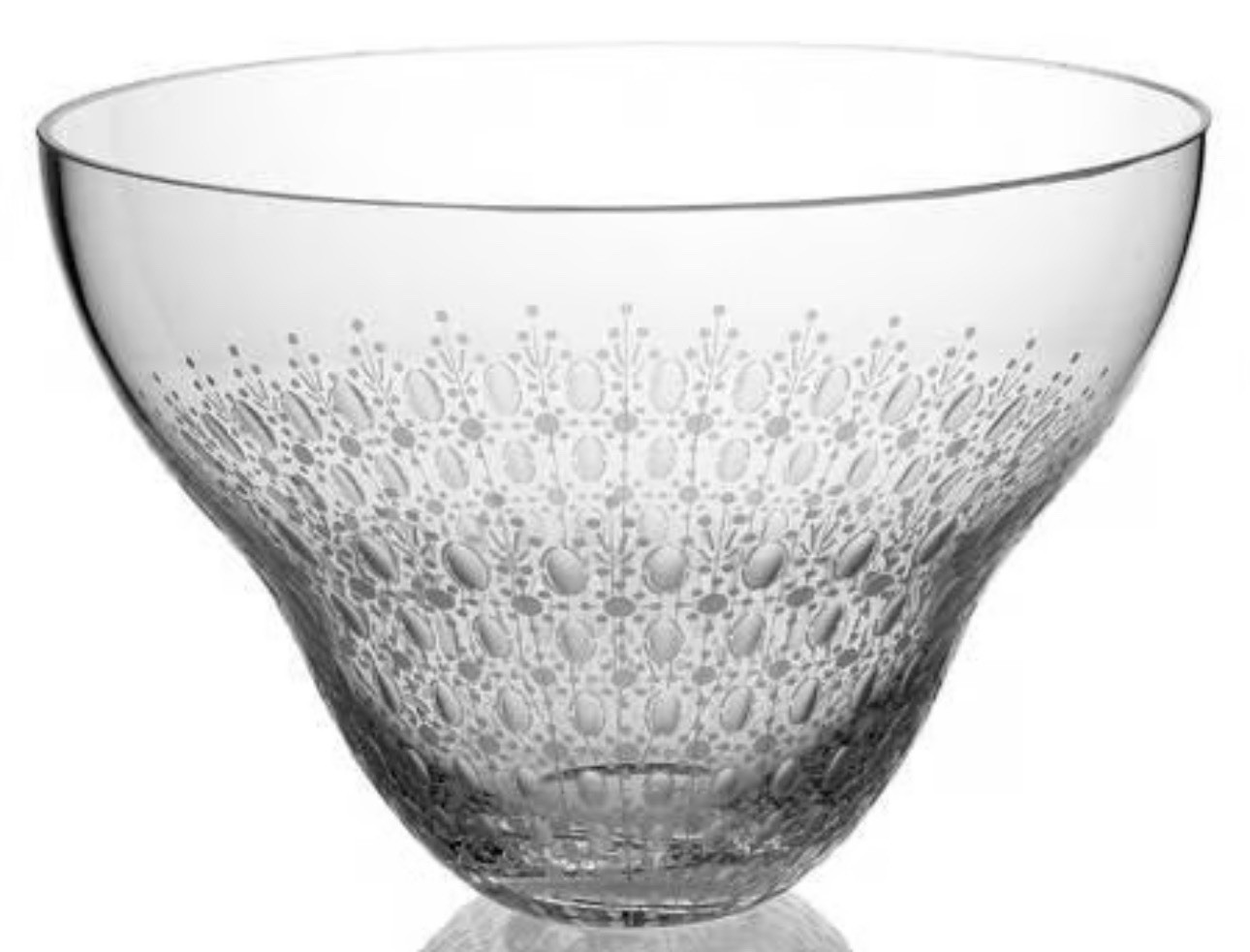 Rare Rosenthal Motif Romance  Crystal Serving Bowl 5.5” Tall X 8.5” Wide VTG