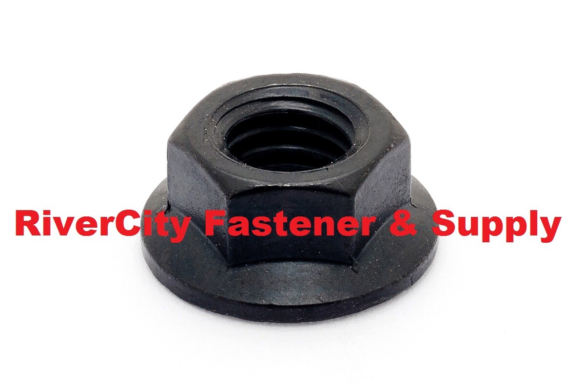 1/2-13 Hex Flange Nut Grade 8 1/2x13 Nuts 1/2 x 13 Smooth Bottom Phos & Oil