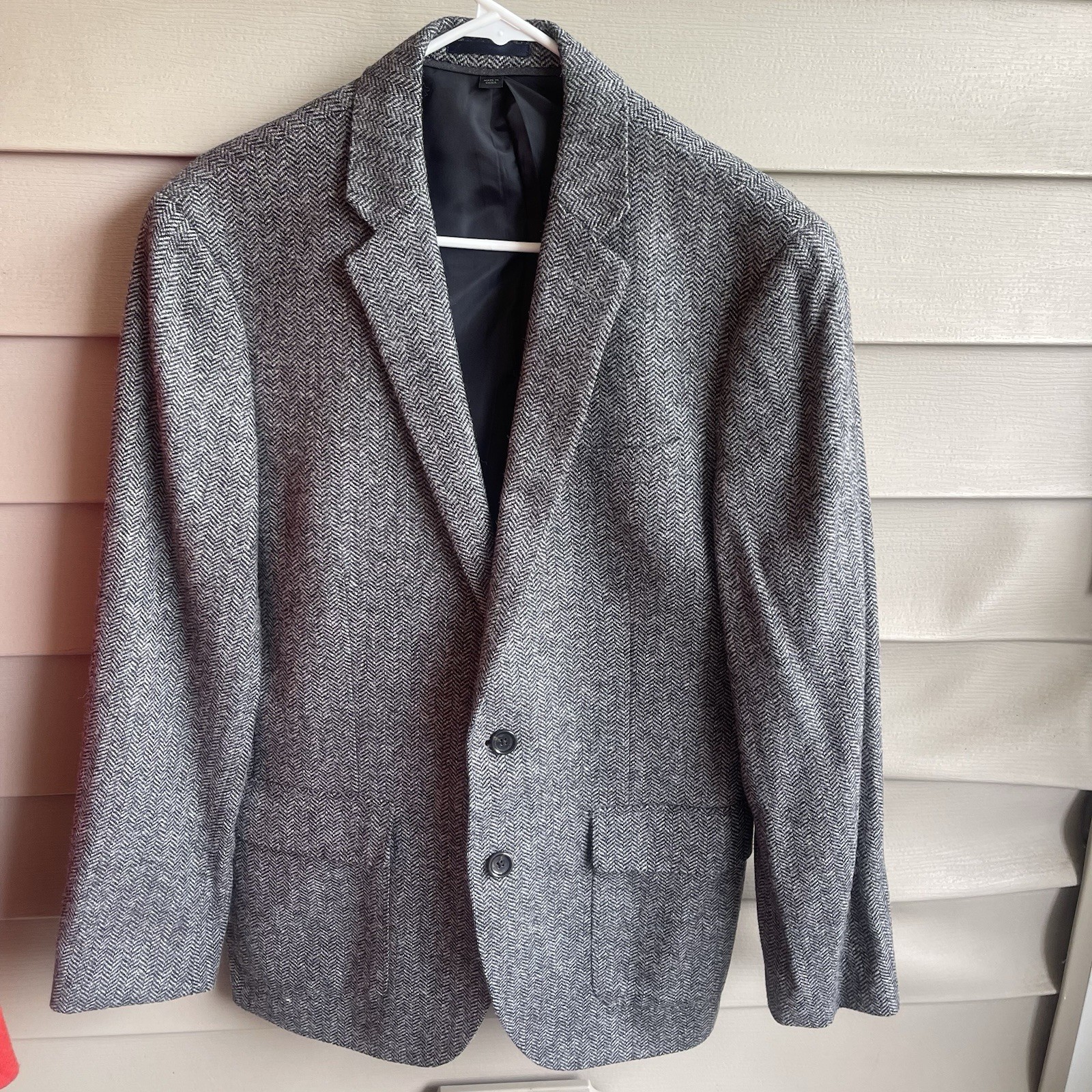J.CREW Ludlow Herringbone Tweed Blazer Sport Coat Suit Size 40S Career Business J.CREW Ludlow Herringbone Tweed Blazer Sport Coat Suit Size 40S Career Business