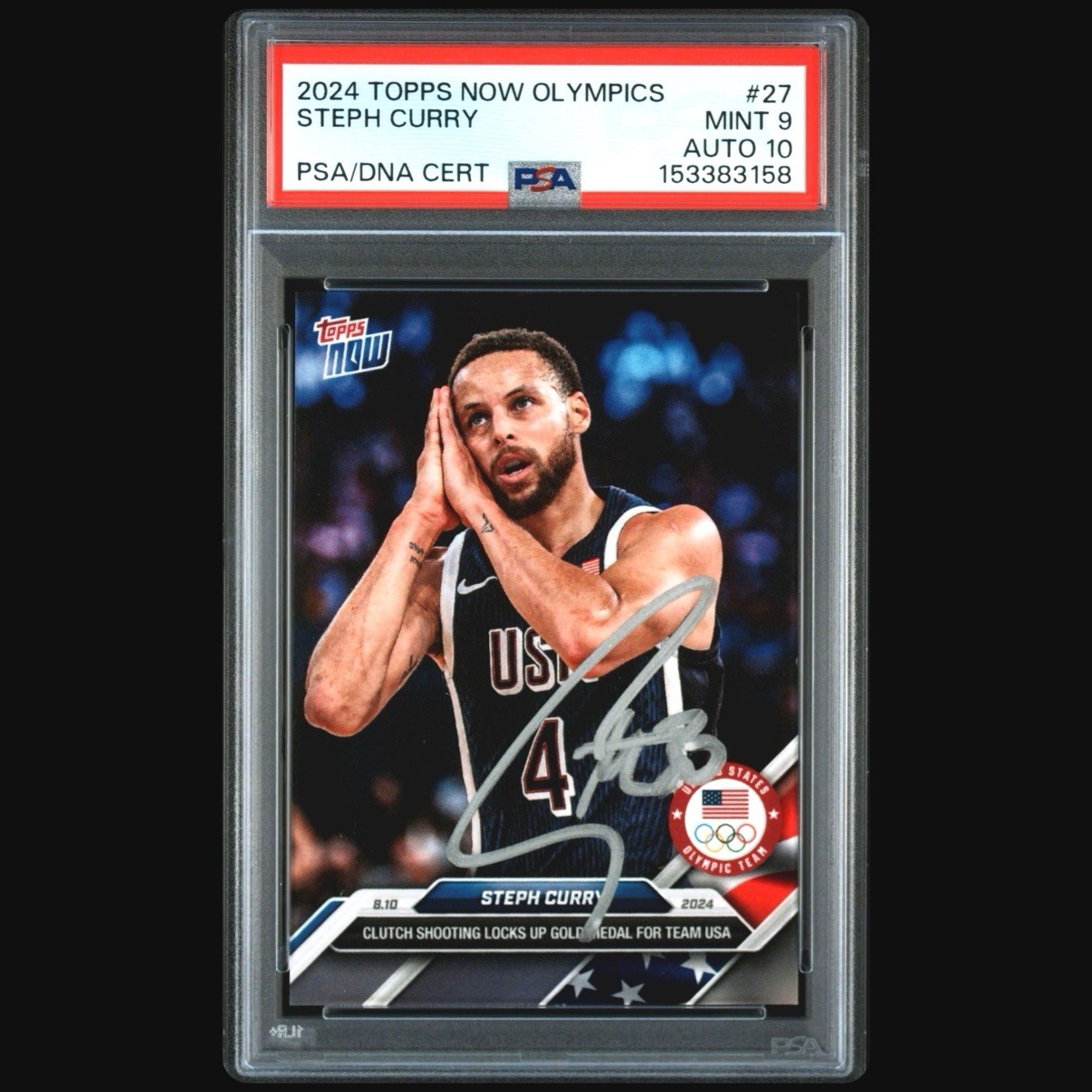 2024 Topps Now Olympic night night Stephen Curry #27 PSA 9 Auto 10 ICONIC 2024 Topps Now Olympic night night Stephen Curry #27 PSA 9 Auto 10 ICONIC