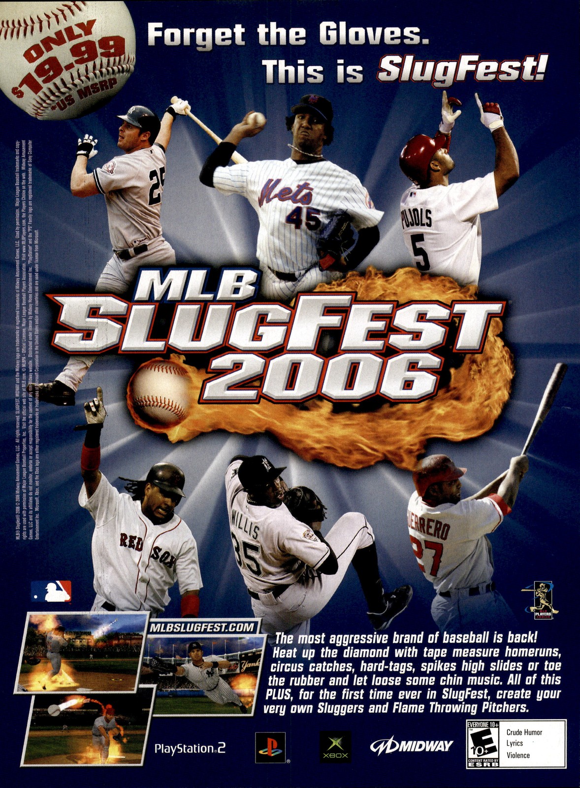 Midway MLB SlugFest 2006 PlayStation 2 Advertisement magazine ad