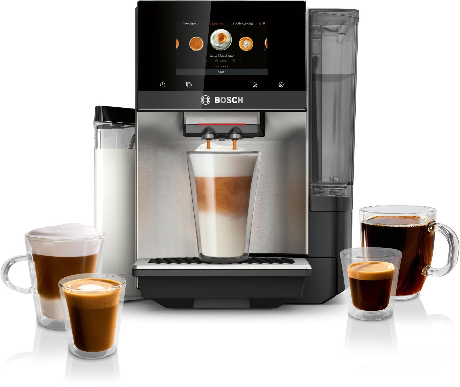Bosch 800 Series Fully Automatic Coffee, Espresso Machine- Stainless Steel Bosch 800 Series Fully Automatic Coffee, Espresso Machine- Stainless Steel