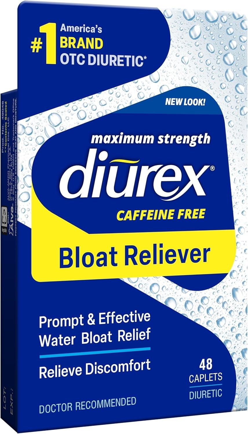 Diurex Max Maximum Strength Caffeine-Free Diuretic Water Pills 48 Count Diurex Max Maximum Strength Caffeine-Free Diuretic Water Pills 48 Count