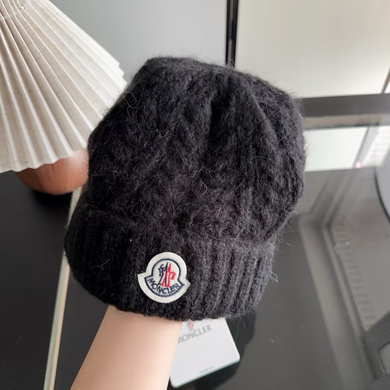 Moncler Knitted Hat One Size Unisex Style Fashionable Warm