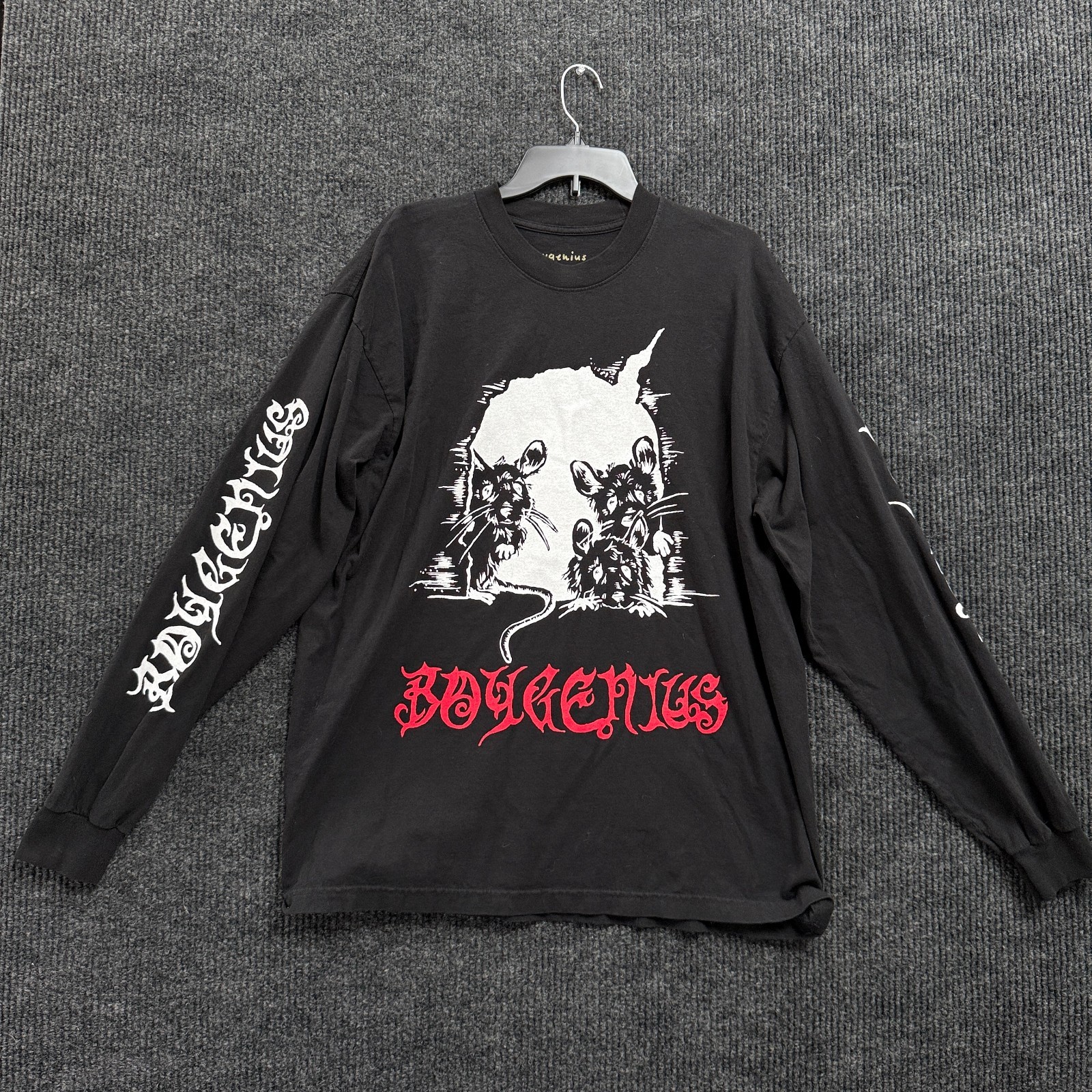boygenius Mice Long Sleeve Shirt XL Extra Large Black Band Merch Phoebe Bridgers