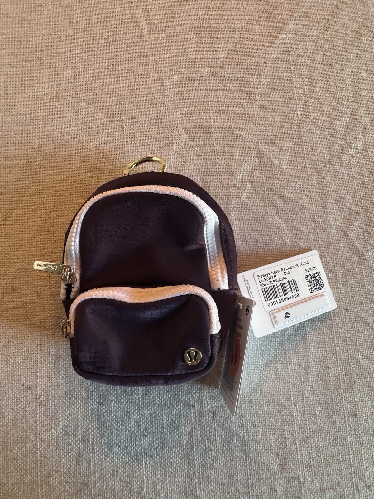 Lululemon NWT SOLD OUT RARE Everywhere Backpack Nano Goodnight Plum Black Plum