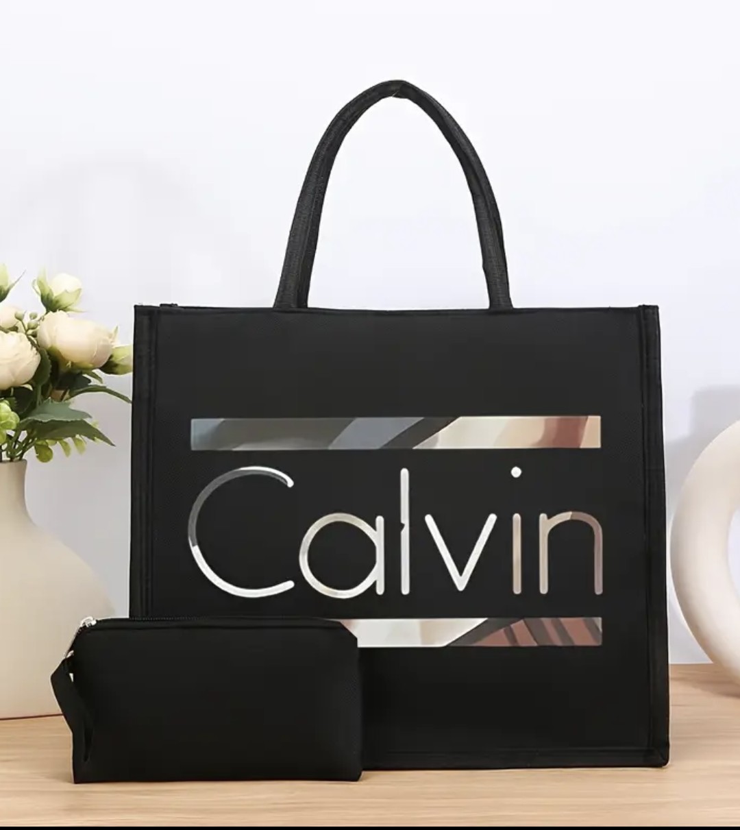 Brand new-Calvin-2pcs handbag-Womens Handbag-Set- Tote- Crossbody- Bag -Stylish 