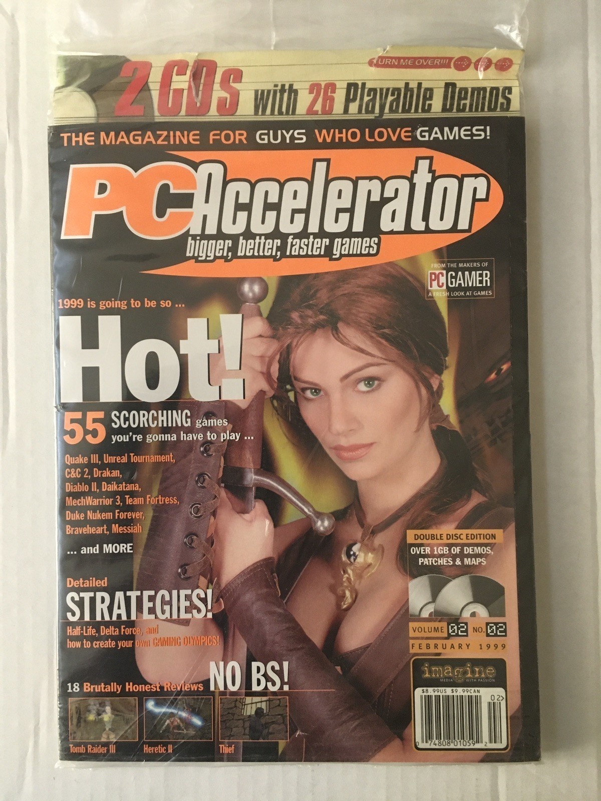 PC Accelerator Magazine FEB 1999 - Back Issue GAMER Magazine (CD-ROM) Strategies