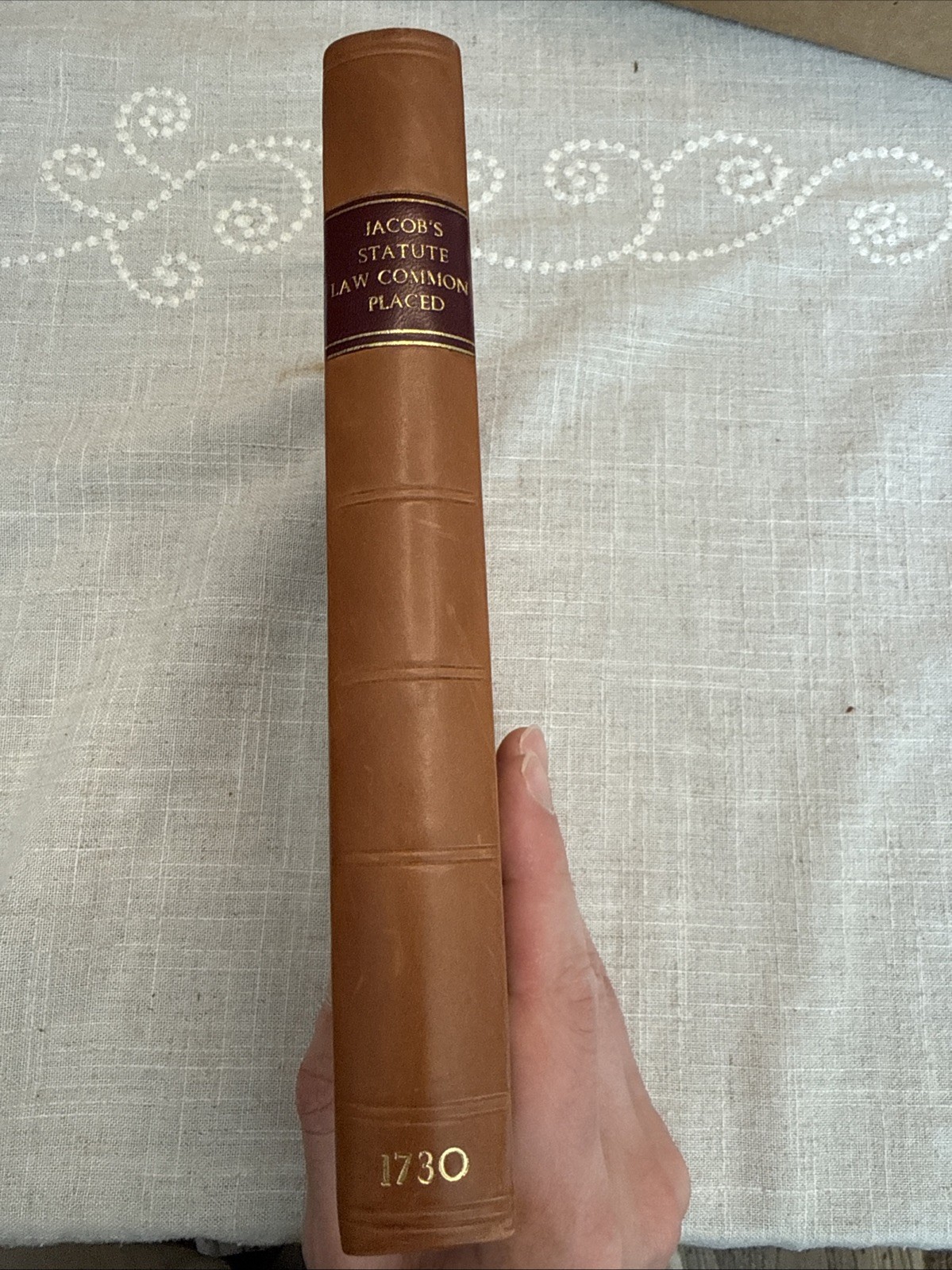 Rare Book 1730 The Statute Law Common Placed Giles Jacob Second Edition