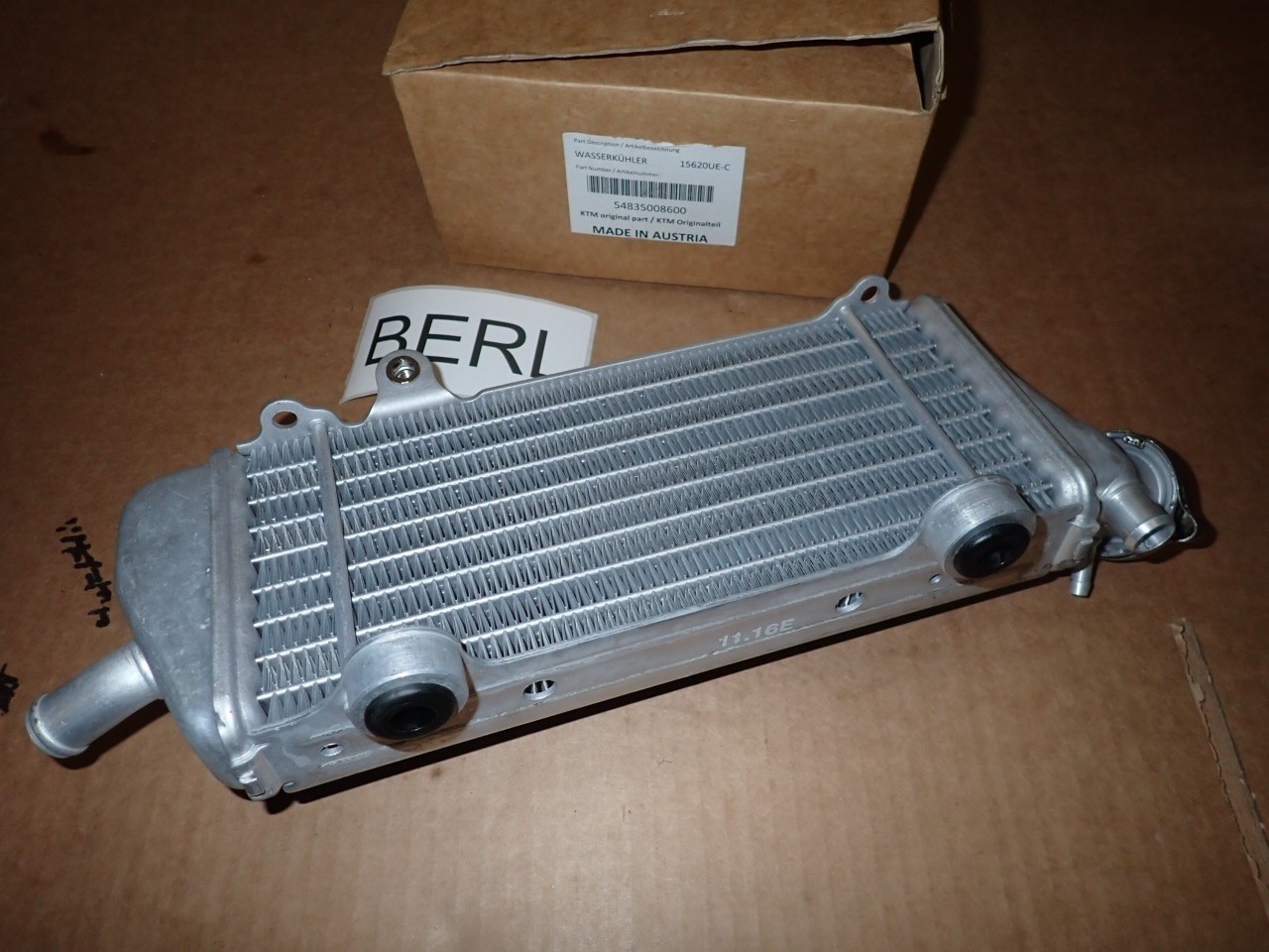 KTM OEM 54835008600 RADIATOR RIGHT SIDE \'\'15620 U\'\'