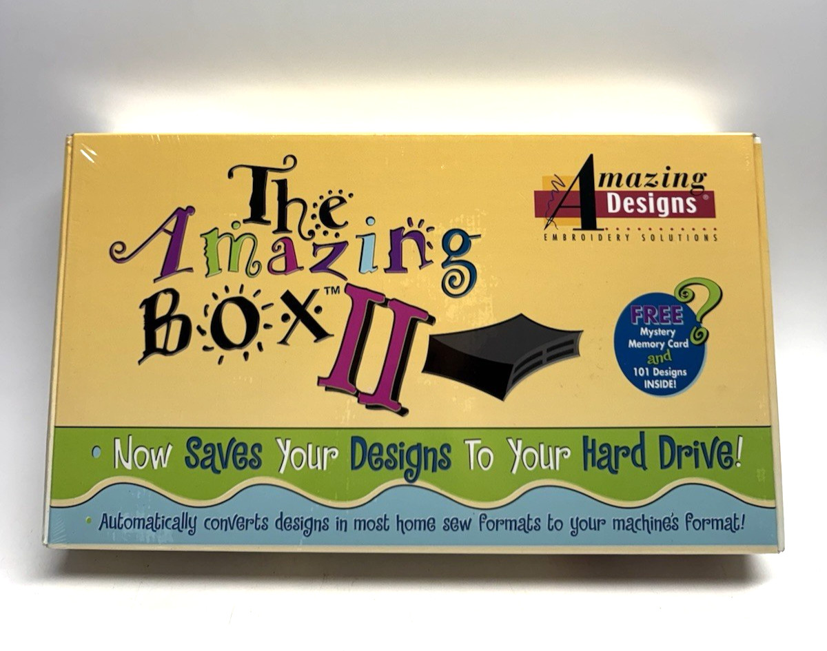 VINTAGE 2004 SEALED The Amazing Box Embroidery Memory Card Converter USB 3.6.2 VINTAGE 2004 SEALED The Amazing Box Embroidery Memory Card Converter USB 3.6.2