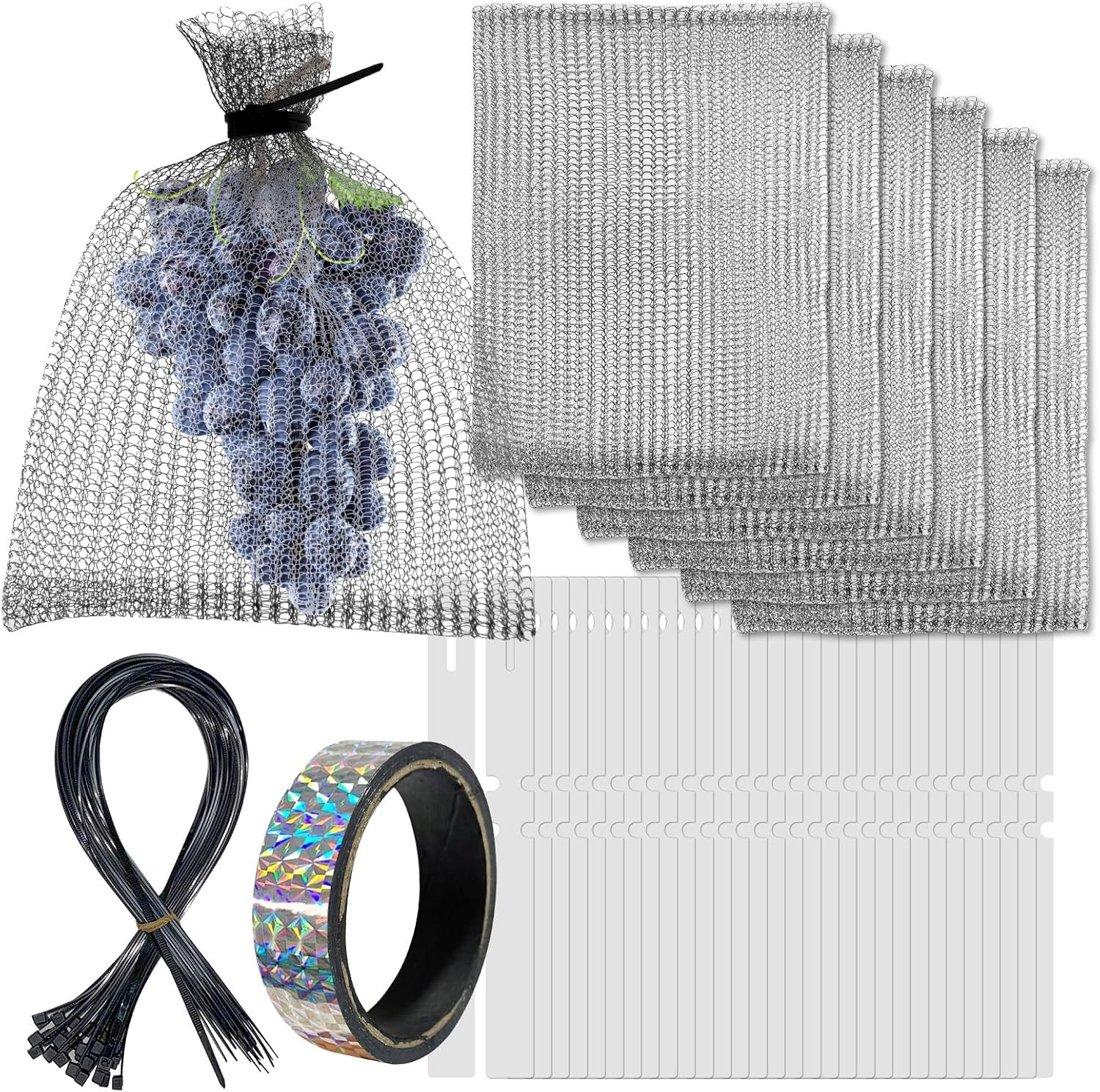 25Pcs 8 X 12 Inch Fruit Protection Wire Mesh Bags, 304 Stainless Steel Wire 25Pcs 8 X 12 Inch Fruit Protection Wire Mesh Bags, 304 Stainless Steel Wire