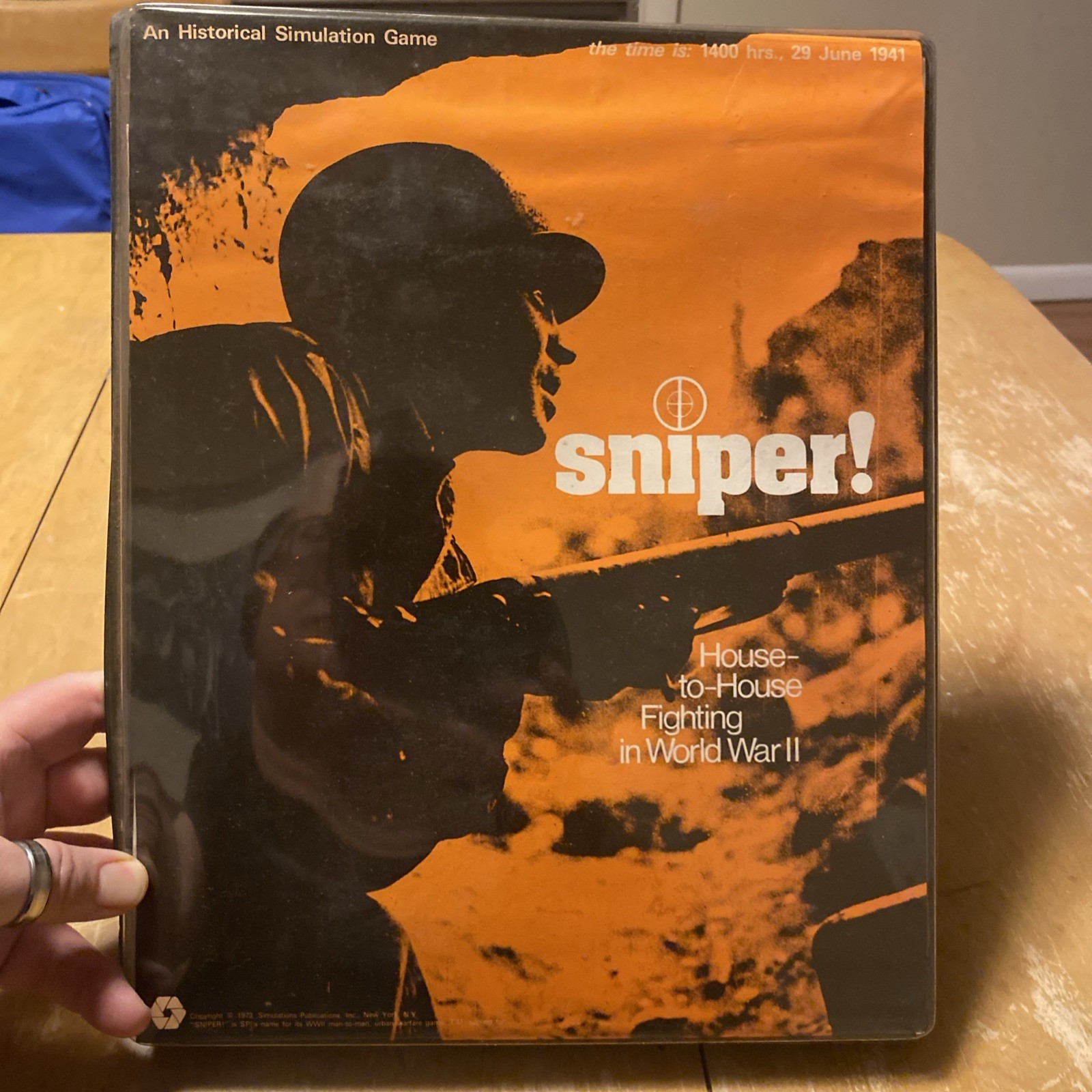 SPI Sniper House to House Vintage 1973 Board Game Unpunched 
