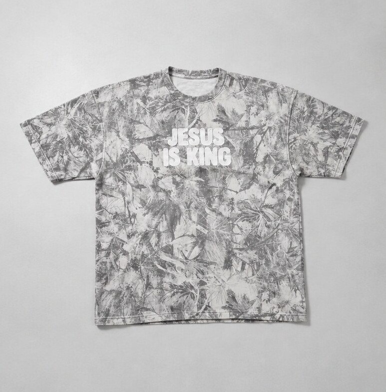 Jesus Is King T-Shirt Camo All Over Print 3D Shirt S-5XL