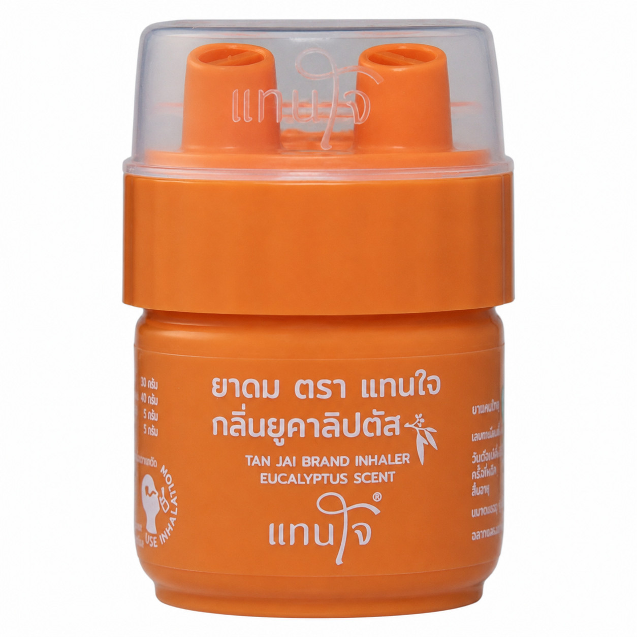 Authentic Thai Nasal Inhaler Tan Jai Menthol Eucalyptus Herbal Aromatherapy New