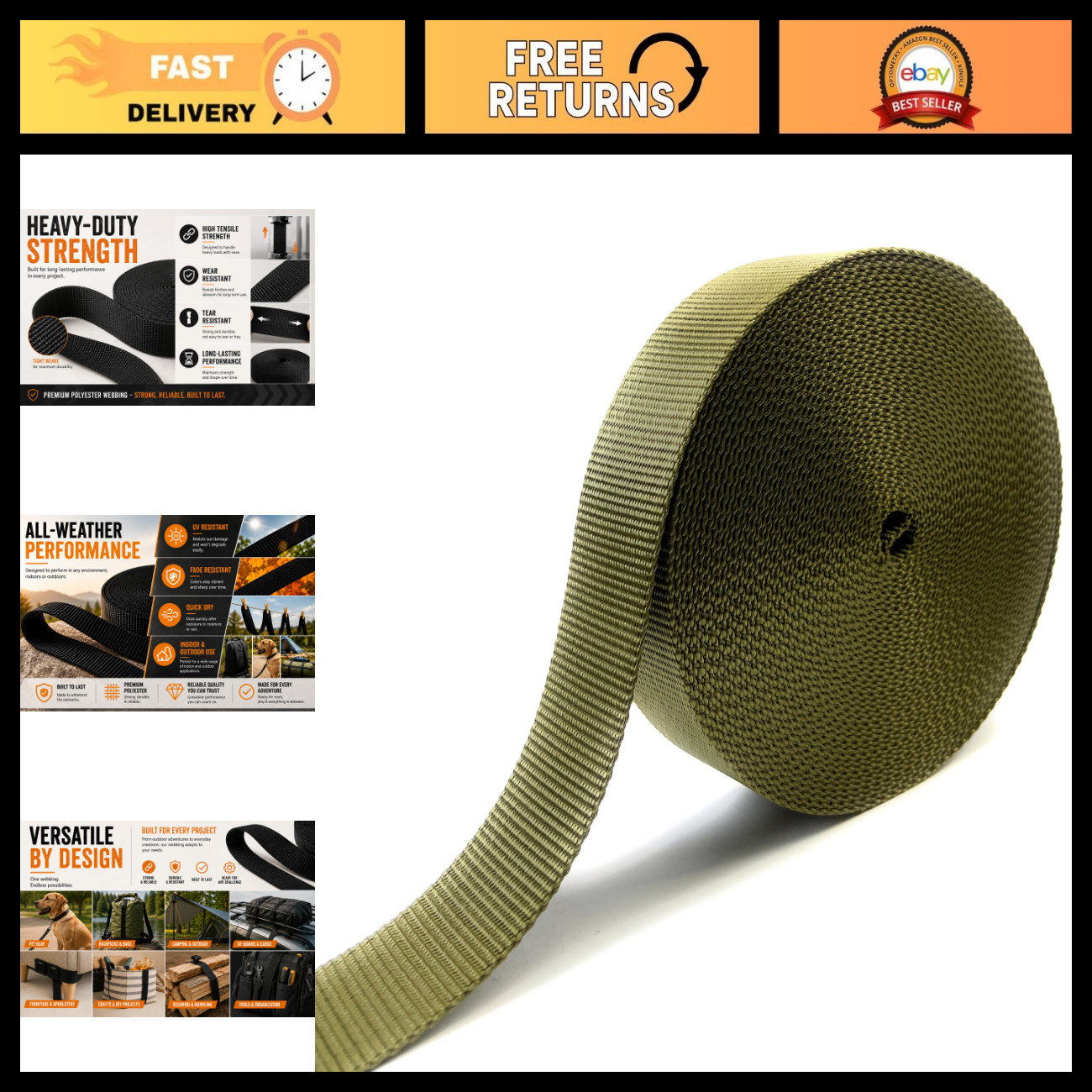 50 Yards Olive Green 1.5\