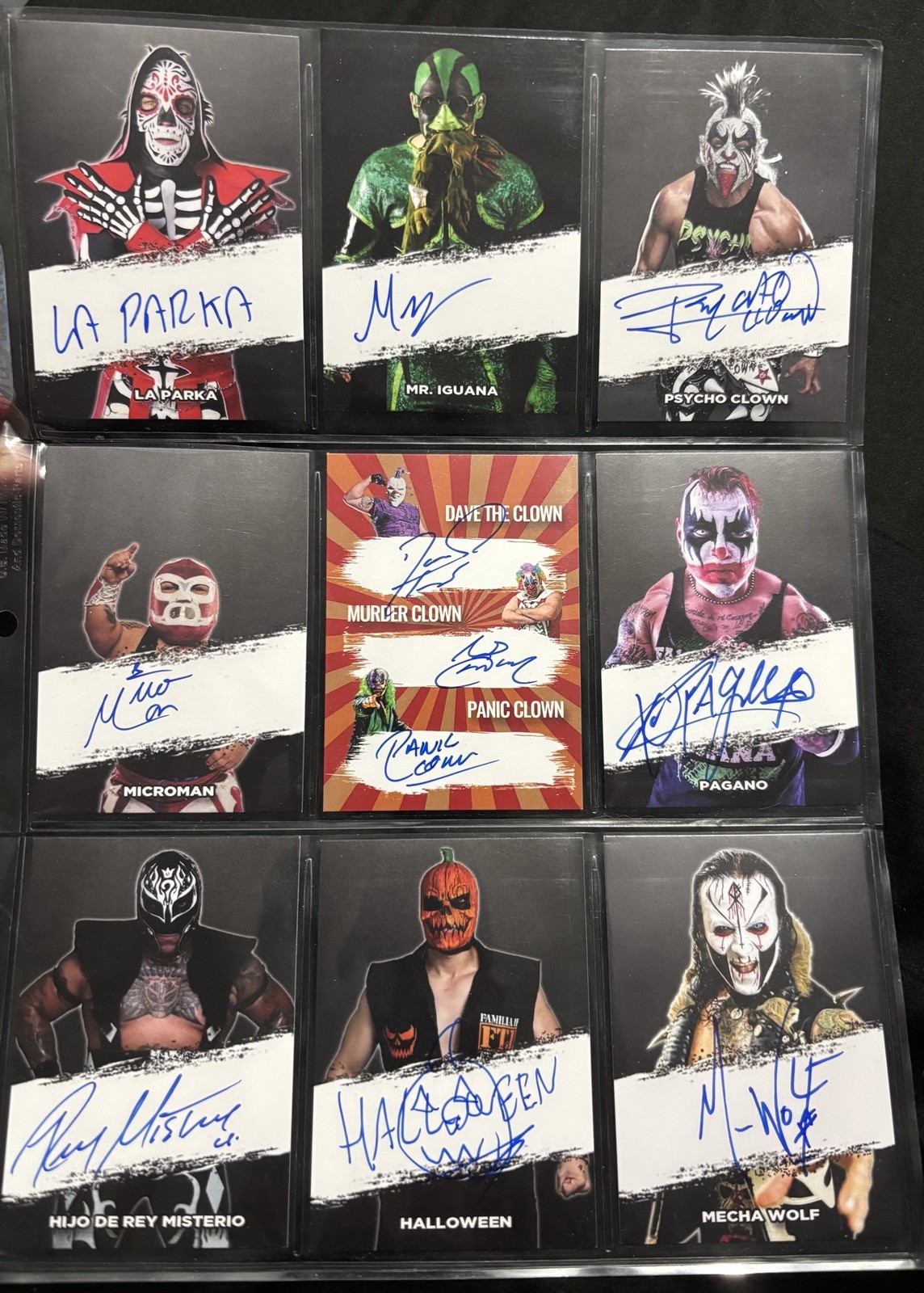 AAA Auto Card Lot wwe Mr Iguana La Parka Psycho Clown Pagano Lucha Libre AAA Auto Card Lot wwe Mr Iguana La Parka Psycho Clown Pagano Lucha Libre
