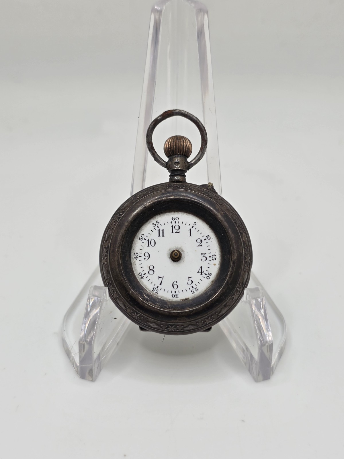 Antique c1900 Swiss 0.800 Silver Pocket Watch Engraved Case Parts Repair Antique c1900 Swiss 0.800 Silver Pocket Watch Engraved Case Parts Repair