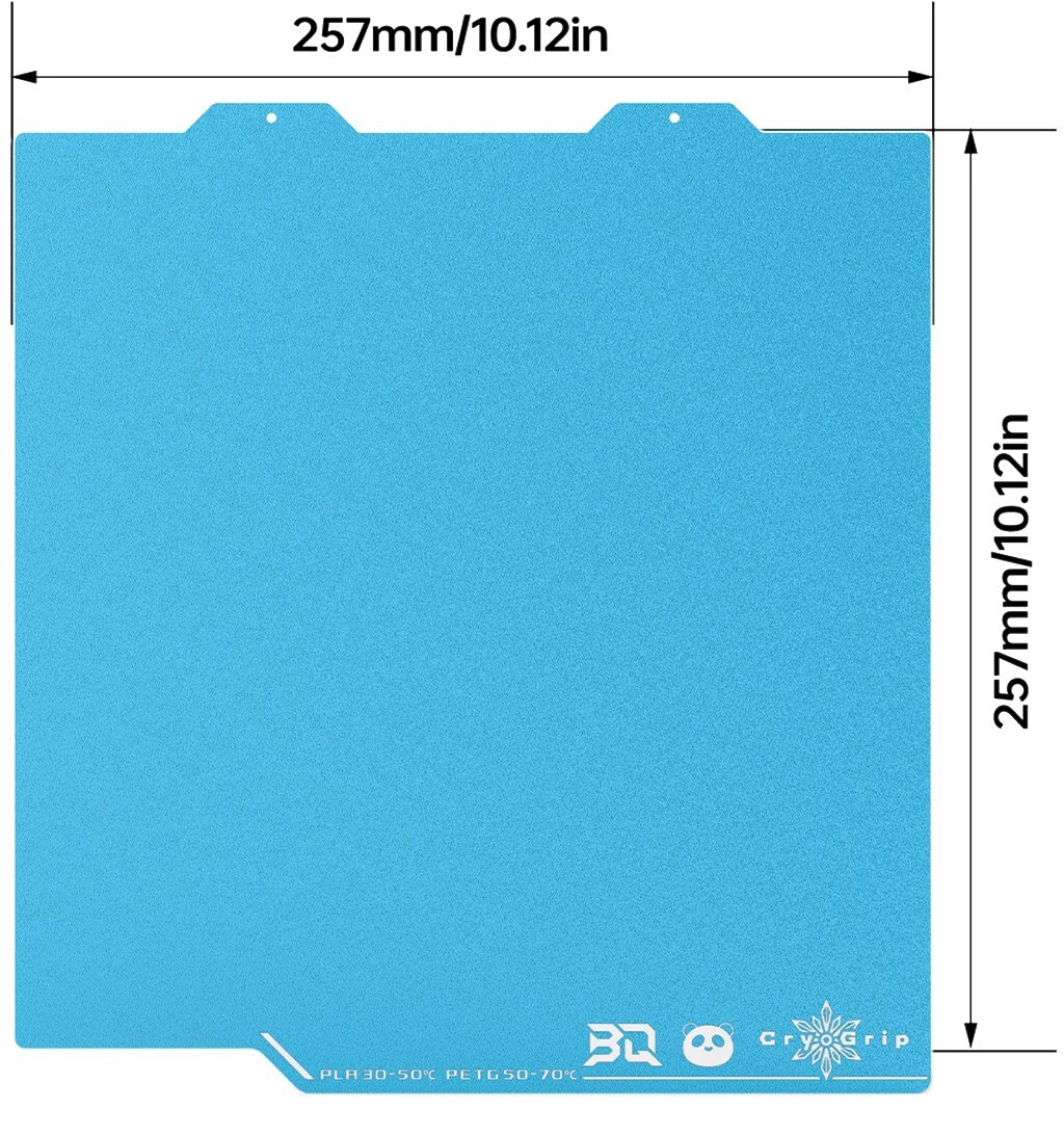 CryoGrip Pro Frostbite Doublesided Build Plate 257x257mm BambuLab P1P P1S X1C A1 CryoGrip Pro Frostbite Doublesided Build Plate 257x257mm BambuLab P1P P1S X1C A1