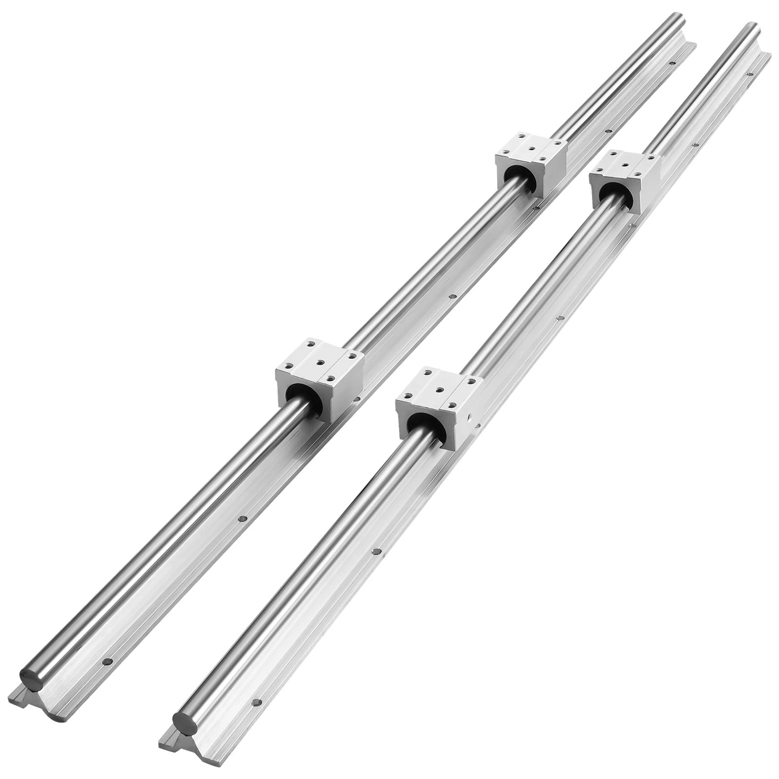 SucceBuy Linear Guide Rails SBR12/16/20/25 800-2200mm + 4 Bearing Blocks CNC Kit