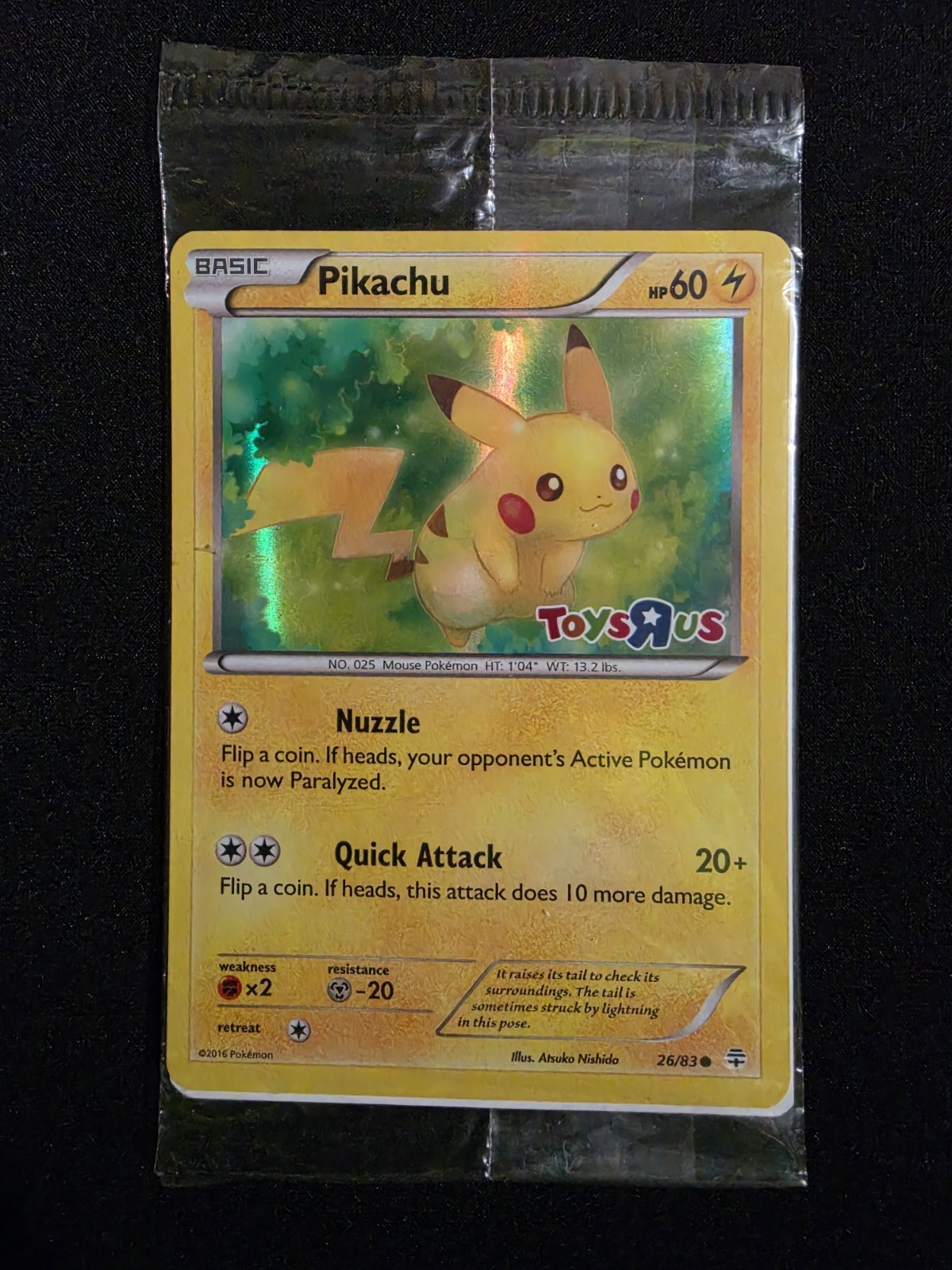 TOYS R US PIKACHU PROMO Holo Sealed 26/83 NM English 2016 Pokémon TCG RARE