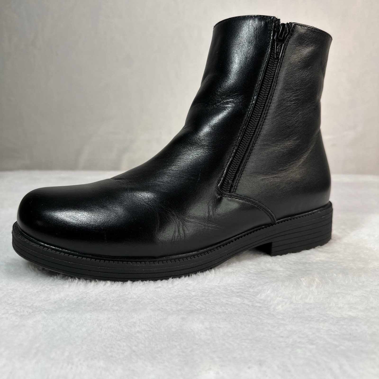 Propet Troy Men\'s Boot Size 10 Width 3E Black Leather Propet Troy Men\'s Boot Size 10 Width 3E Black Leather
