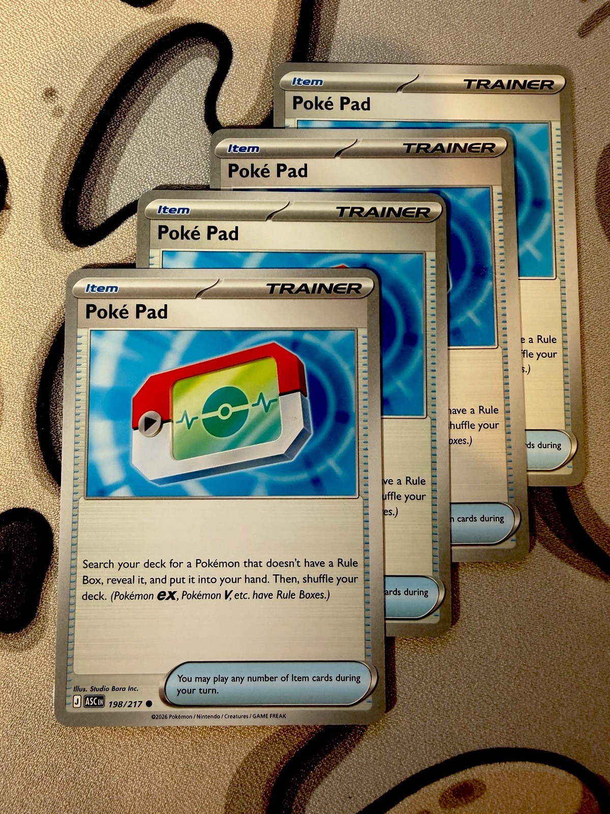 4 x PokePad - 081/088 or 198/217 - Pokemon TCG - NM