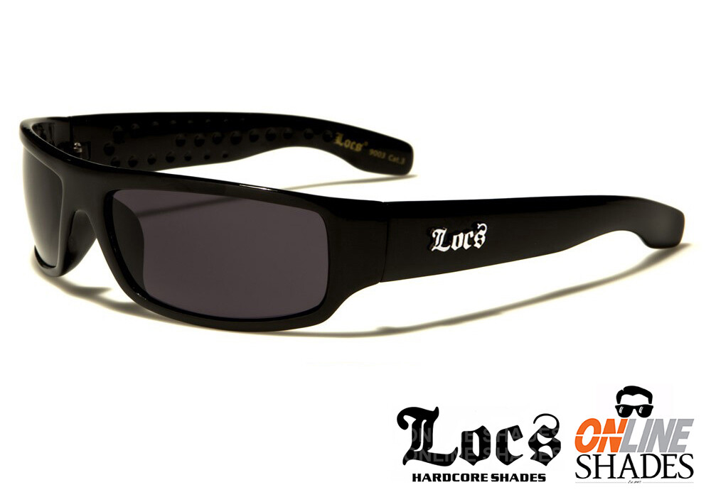 LOCS OG Biker Shades Original Gangster Men\'s BLACK Designer Sunglasses Dark Lens LOCS OG Biker Shades Original Gangster Men\'s BLACK Designer Sunglasses Dark Lens