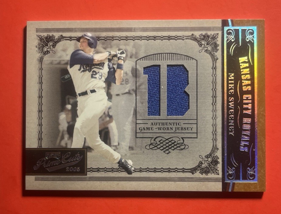 2005 Playoff Prime Cuts MIKE SWEENEY Game Used Jersey Position Card #13 SP #4/50