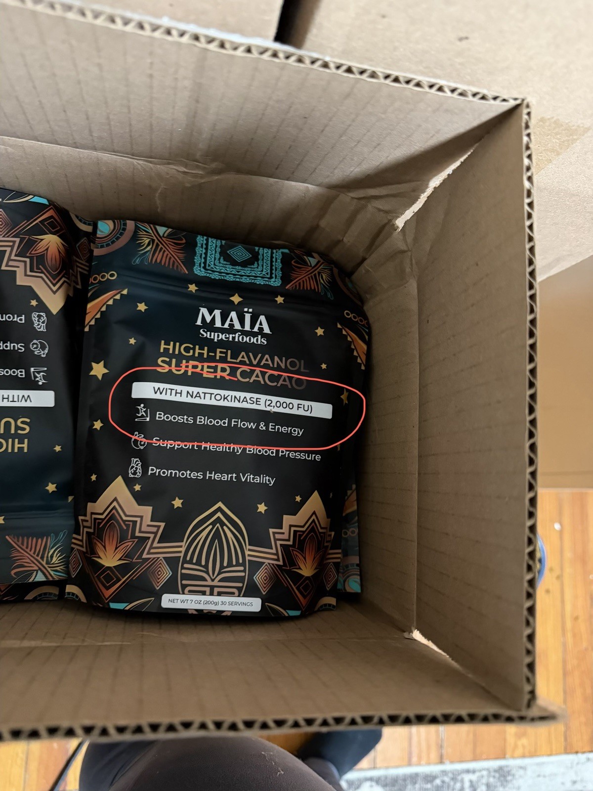 Maia High-Flavanol Super Cacao 7oz, 30 Servings