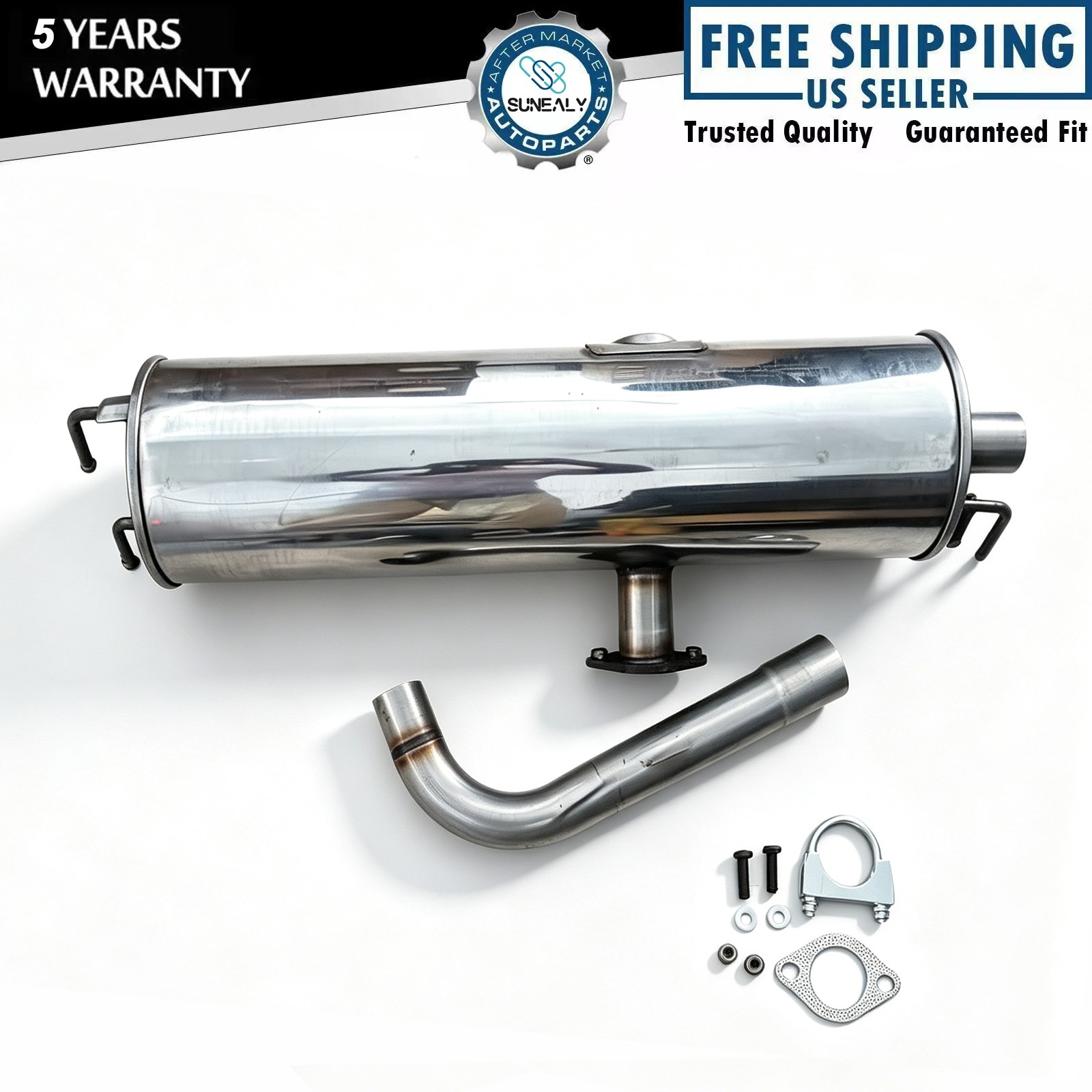 Fits: 2004-2005 Toyota Rav4 2.4L Exhaust Rear Muffler Tail Pipe Stainless Steel