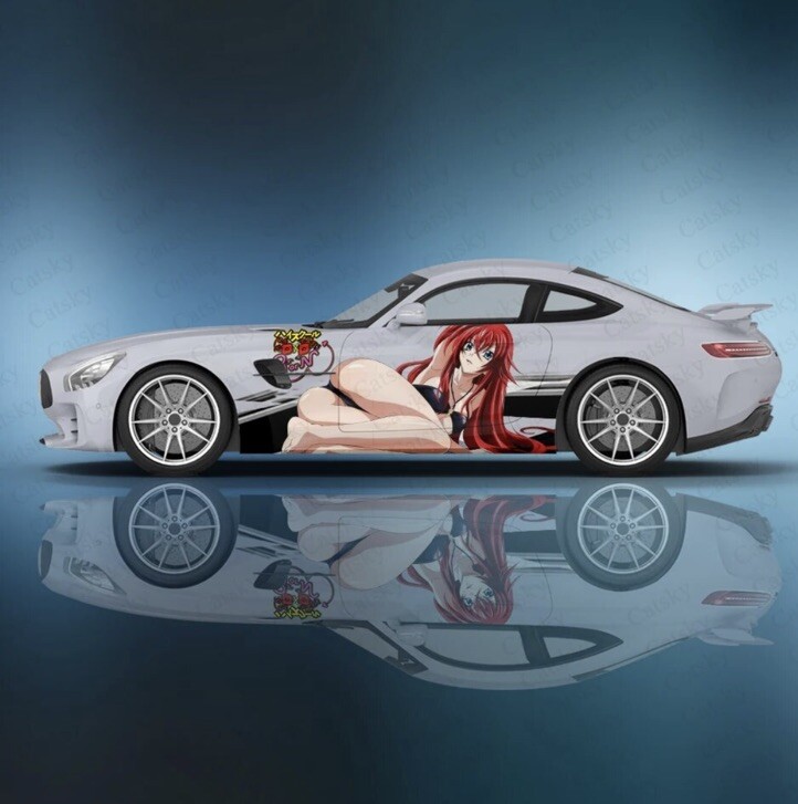 Itasha Custom Car Decals; Anime Inspired Car Decals; Itasha Side Decal,Both Side
