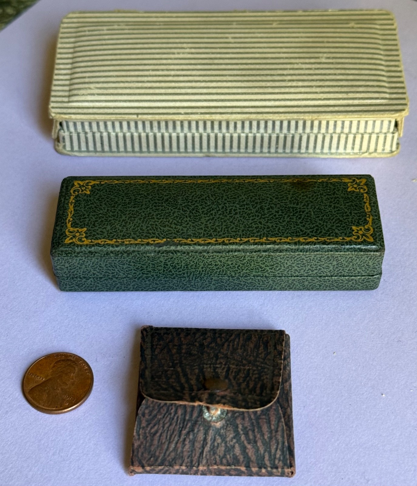3 Antique OAKDALE CALIF Jewelry Store Presentation Boxes Hoisholt Maddox