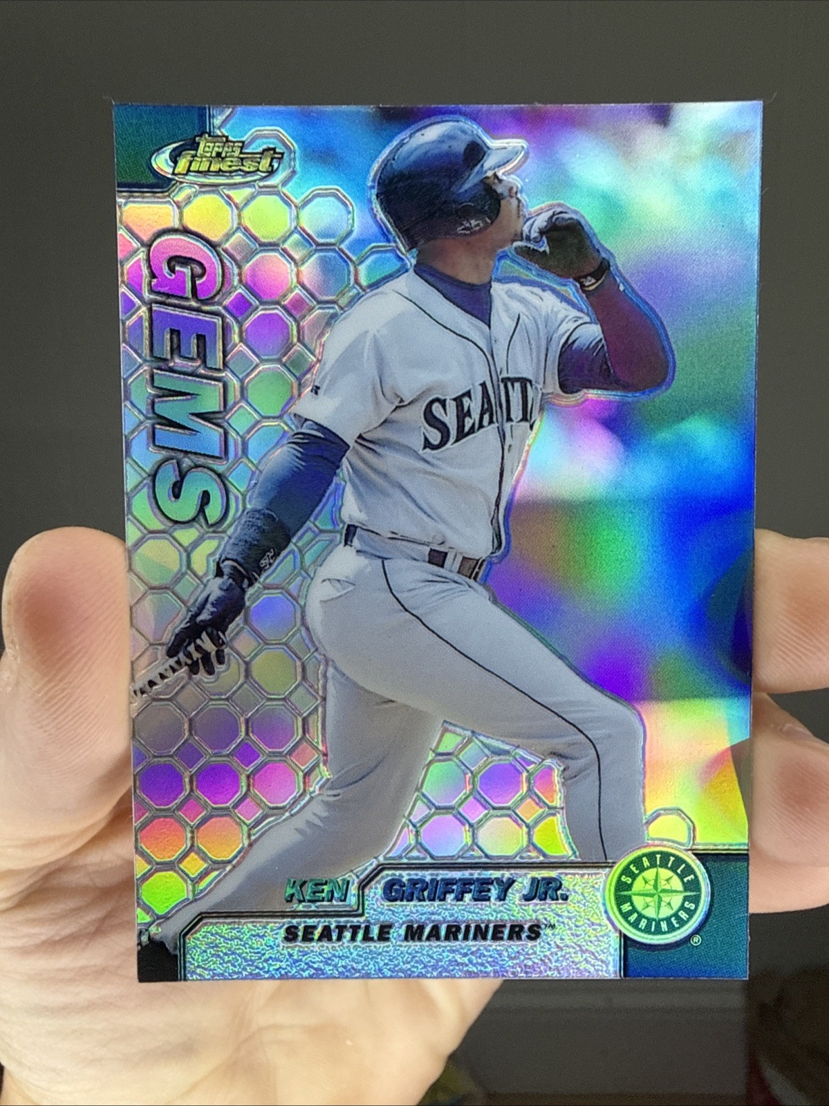 Topps Finest 1999 Ken Griffey Jr. GEMS Refractor 101 Topps Finest 1999 Ken Griffey Jr. GEMS Refractor 101