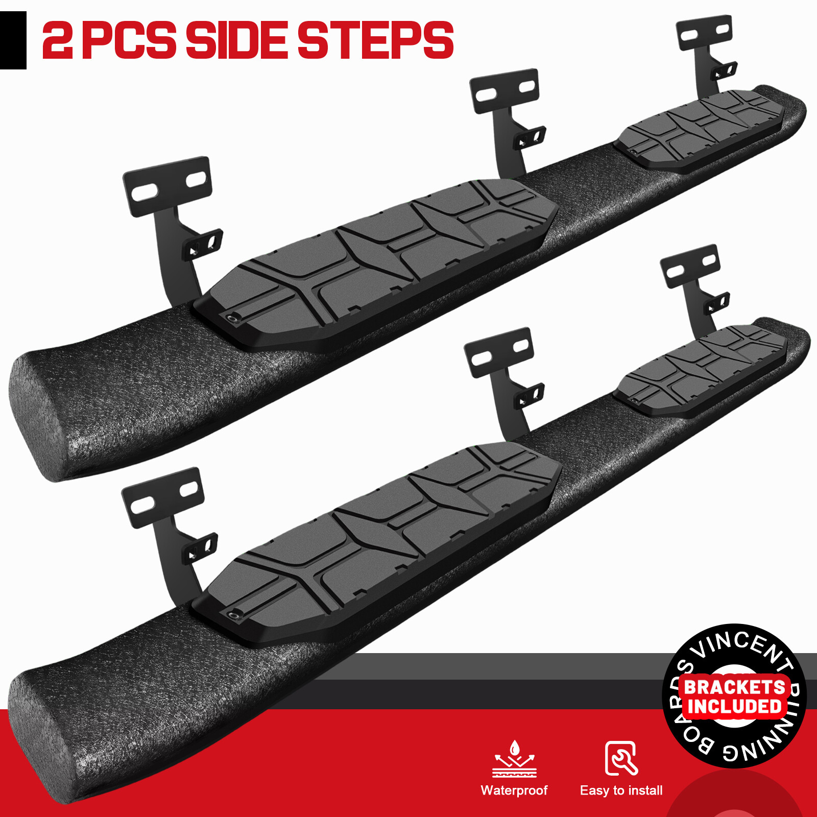 FOR 2009-2018 Dodge Ram 1500 Quad Cab Classic Curved Running Board Nerf Bar Step