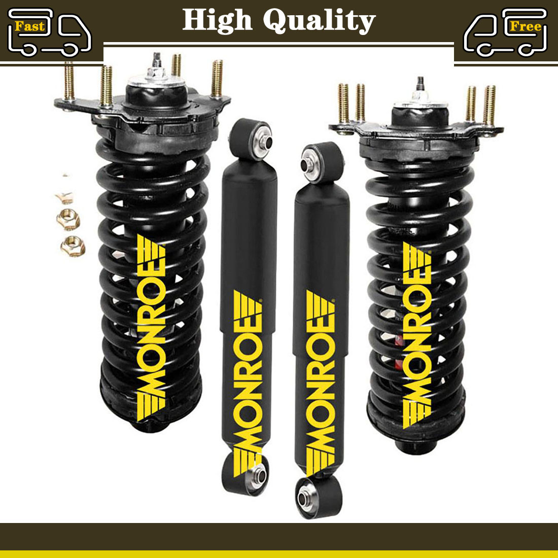 Monroe OEM Front Struts & Rear Shocks For 2007-2012 Dodge Nitro/Jeep Liberty