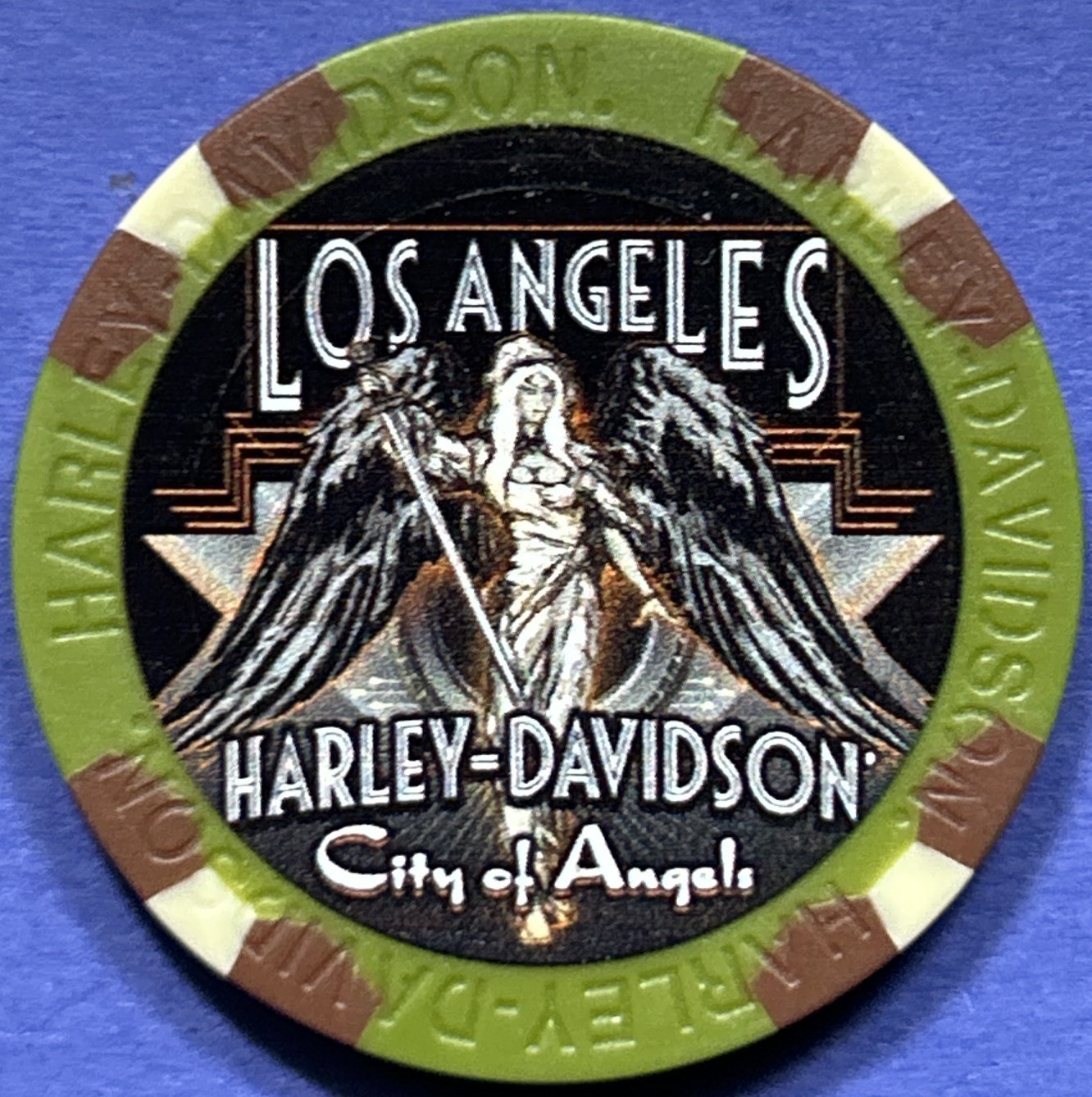 Harley Davidson Wide Print Poker Chip from Los Angeles HD in California CLOSED Harley Davidson Wide Print Poker Chip from Los Angeles HD in California CLOSED
