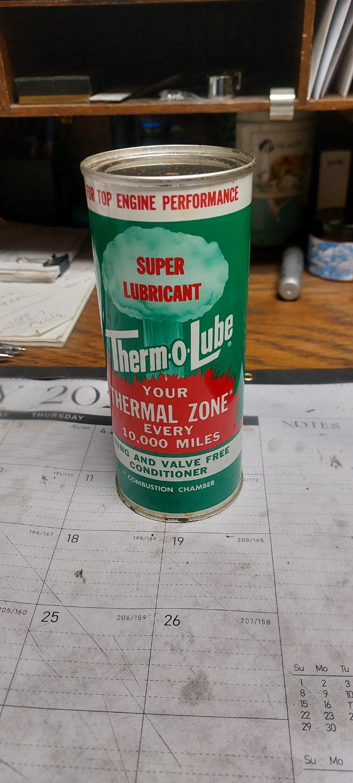 Vintage 1963 Therm-o-Lube Super Lubricant Sealed Can Atomic Bomb NOS OIL CANS Vintage 1963 Therm-o-Lube Super Lubricant Sealed Can Atomic Bomb NOS OIL CANS
