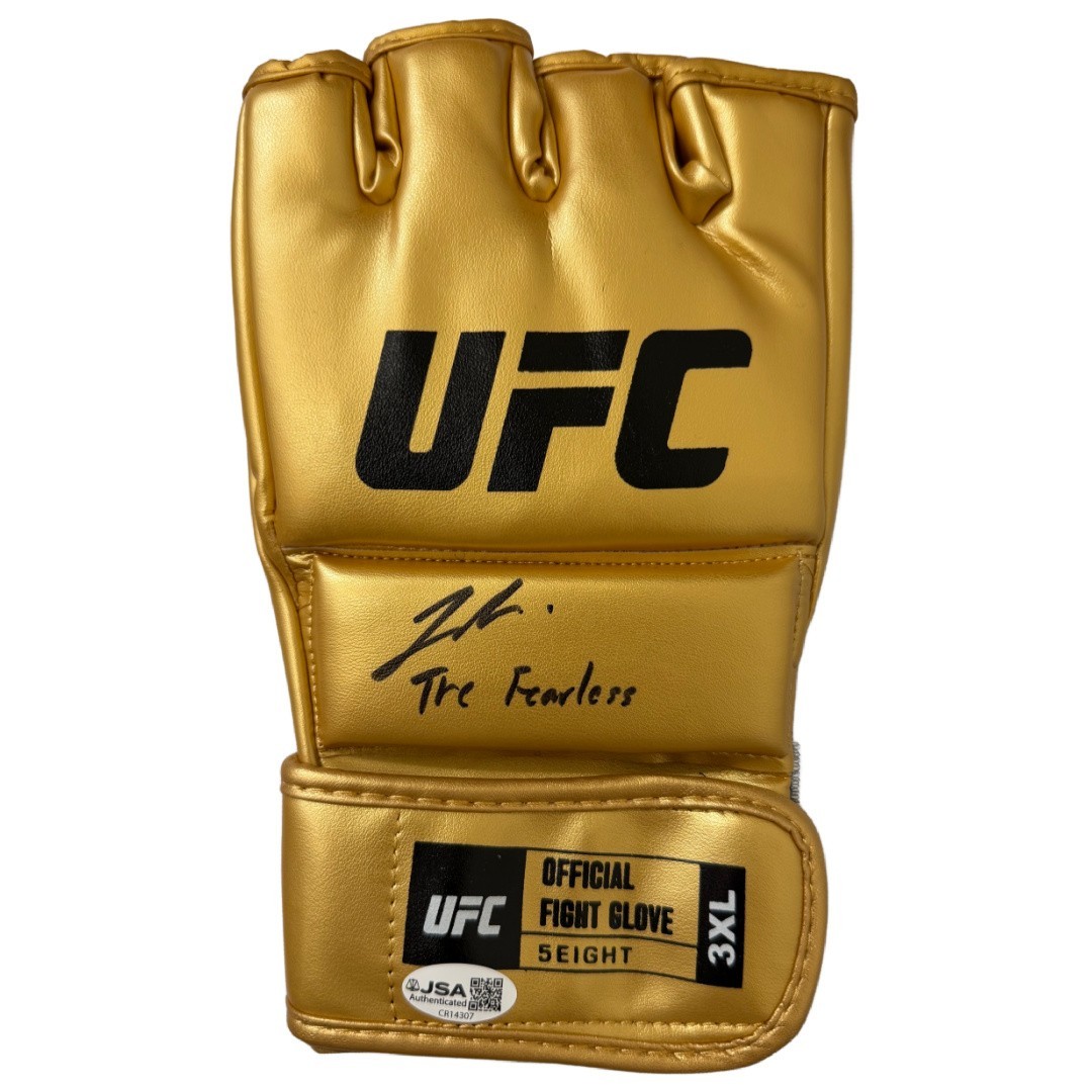 Joshua Van autographed signed inscribed gold UFC Glove The Fearless JSA