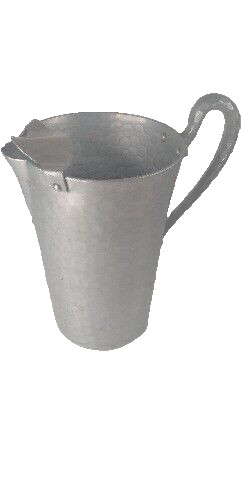 Vintage Metal Hammered Aluminum Pitcher Hand Forged Everlast with Ice Guard 8\