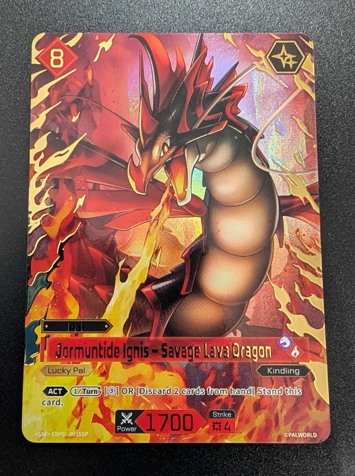 Palworld TCG Jormuntide Ignis- Savage Lava Dragon SSP-BP01-001SSP Full Art