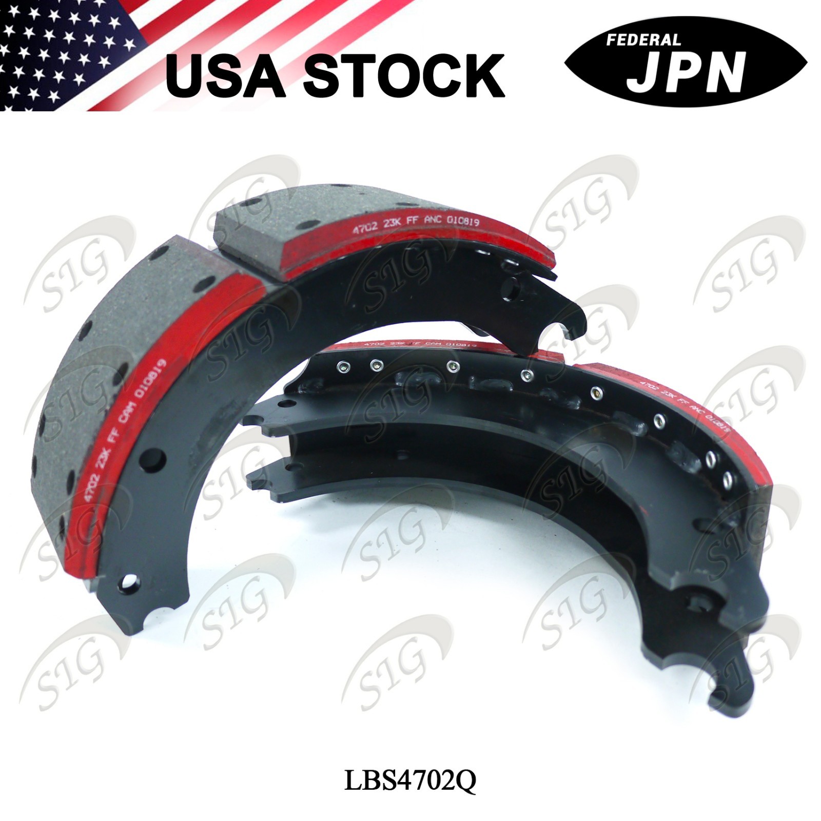 New Lined Brake Shoes w/ 23K GAWR Meritor Q Brake Size 15 New Lined Brake Shoes w/ 23K GAWR Meritor Q Brake Size 15