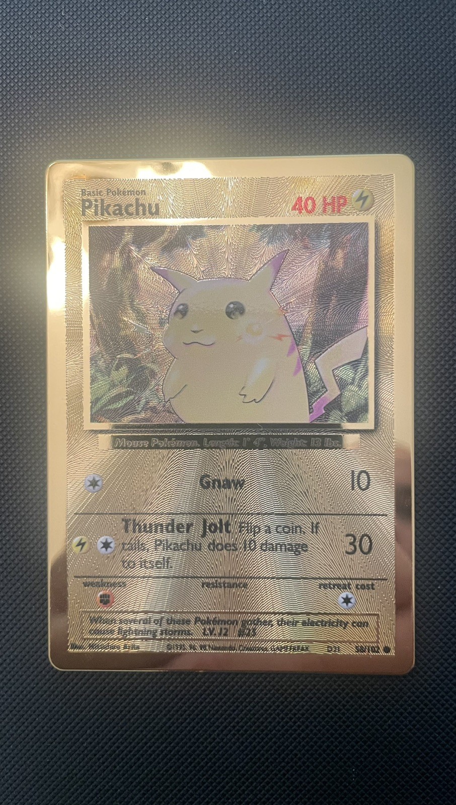 Pokemon Pikachu TCG Gold Metal Celebrations Ultra Premium Collection 58/102 NM