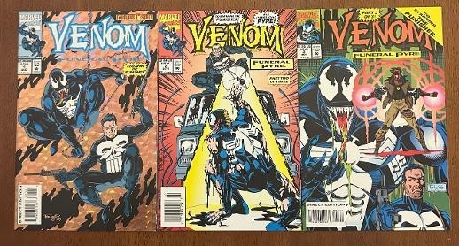 Venom: Funeral Pyre #1-3 NM 9.2 Complete Set Marvel Comics 1993 Venom: Funeral Pyre #1-3 NM 9.2 Complete Set Marvel Comics 1993