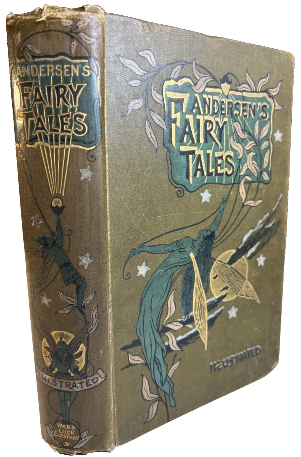 Antique c1890 Hans Andersen's Fairy Tales Ward Lock Ornate Gilded Victorian Book